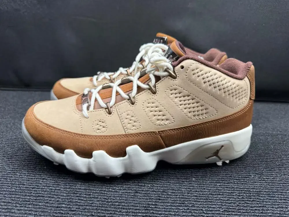 Happy Life Wood x Nike Air Jordan 9 Low Golf 'Woodgrain' (FN6929-200)
